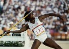 Tessa Sanderson in action